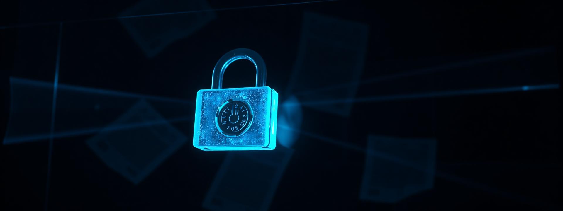 Secured confidential documents behind a padlock